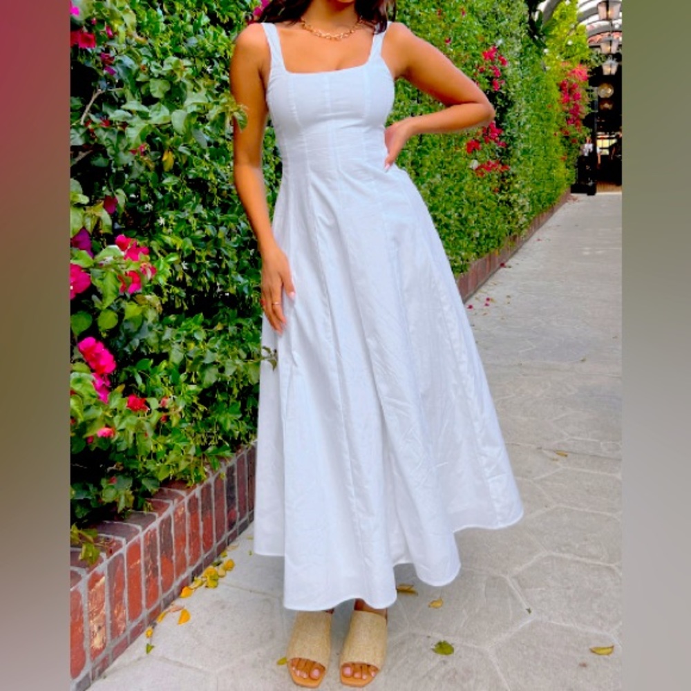Show Me Your Mumu Prim Dress White Poplin XL